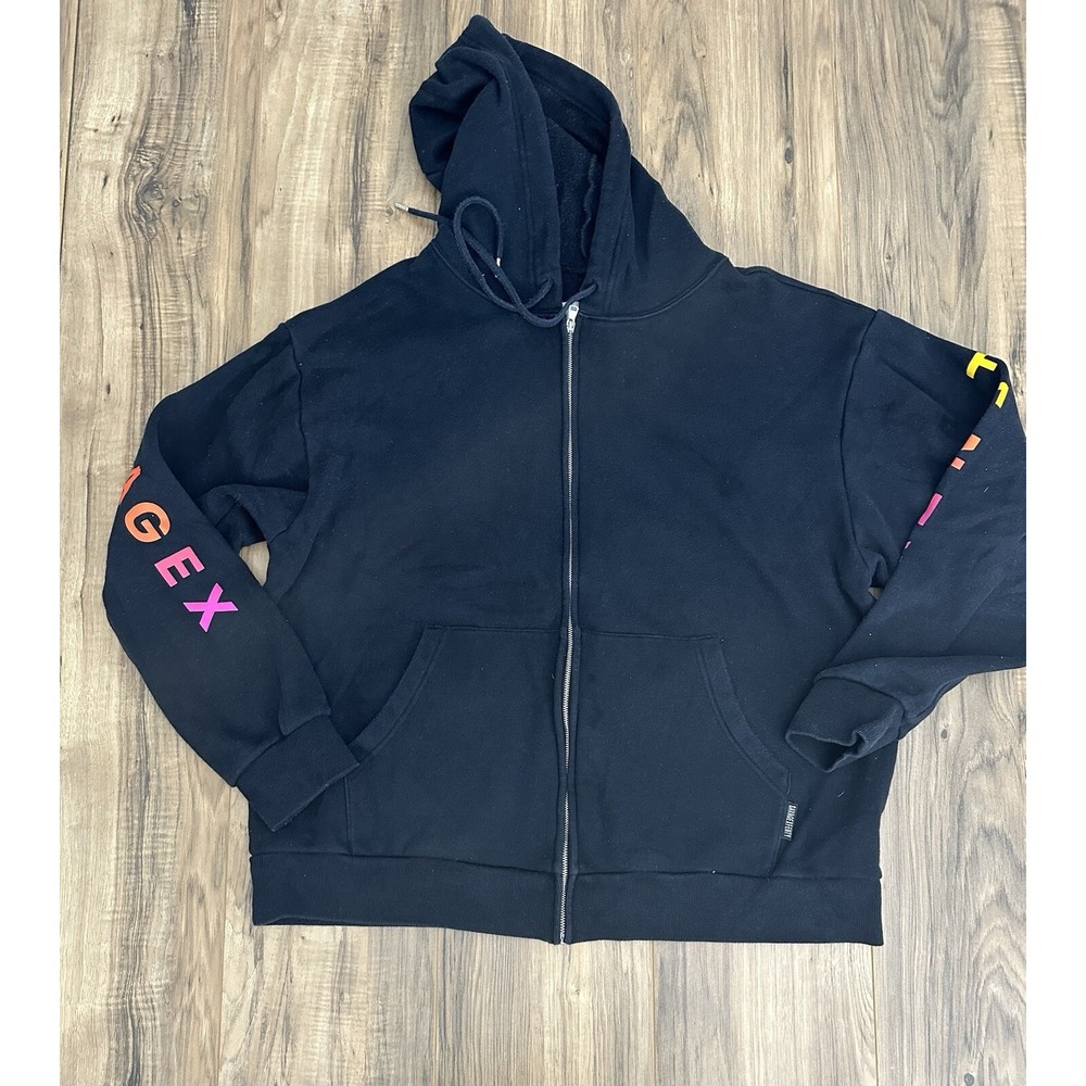 Savage X‎ Fenty Womens Full Zip Hooded Jacket Size Large Black